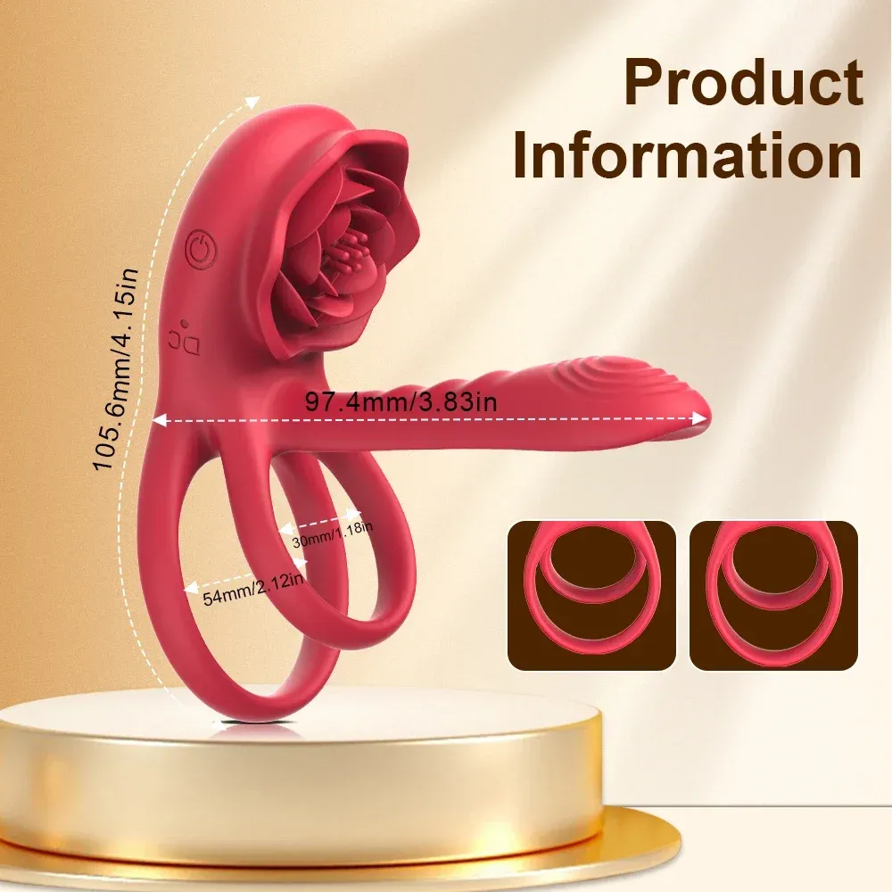 Anneau de penis 3 en 1 vibrant stimulateur de point G et clitoris avec télécommande 9 modes étanche et rechargeable USB