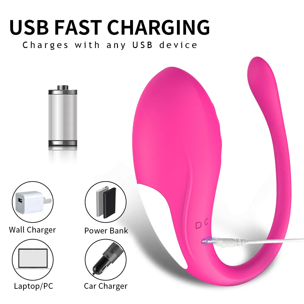 Vibromasseur 2 en 1 anal oeuf vibrant stimulateur point G connecté 9 vitesses étanche rechargeable USB