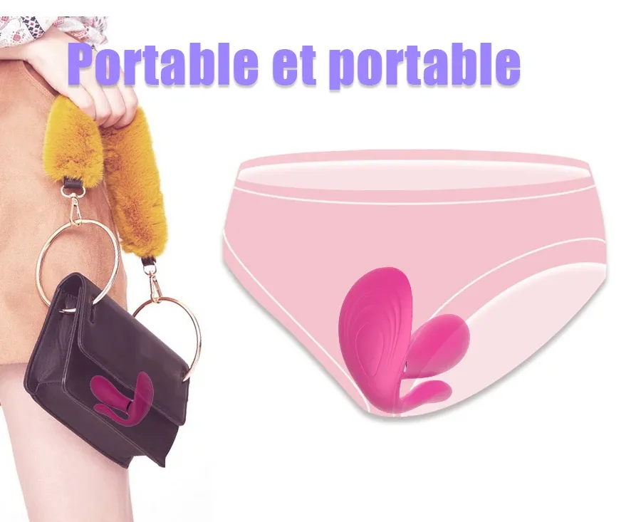 Vibromasseur 3 en 1 anal stimulateur de point G stimulateur de clitoris chauffant avec télécommande 9 modes