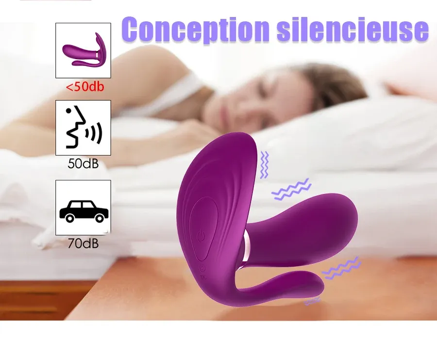 Vibromasseur 3 en 1 anal stimulateur de point G stimulateur de clitoris chauffant avec télécommande 9 modes