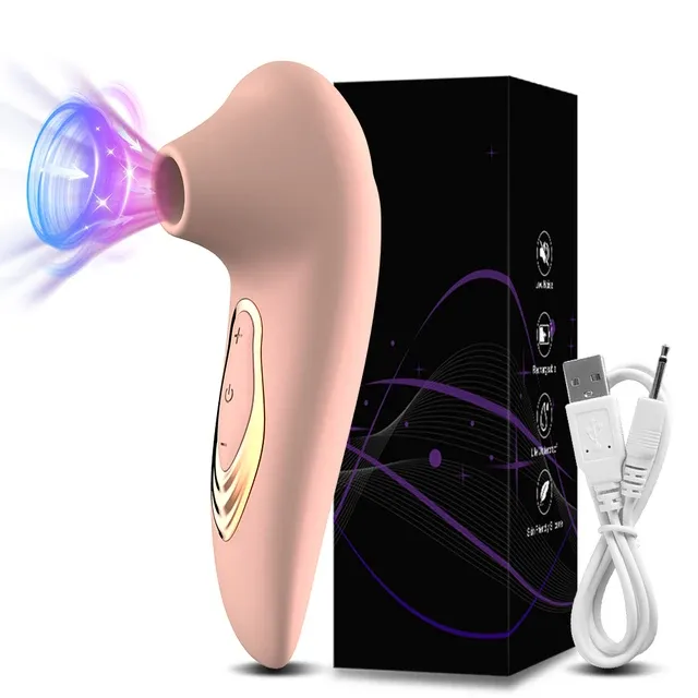 Vibromasseur clitoridien aspirateur de clitoris et de tétons silencieux étanche 10 modes de succion rechargeable USB