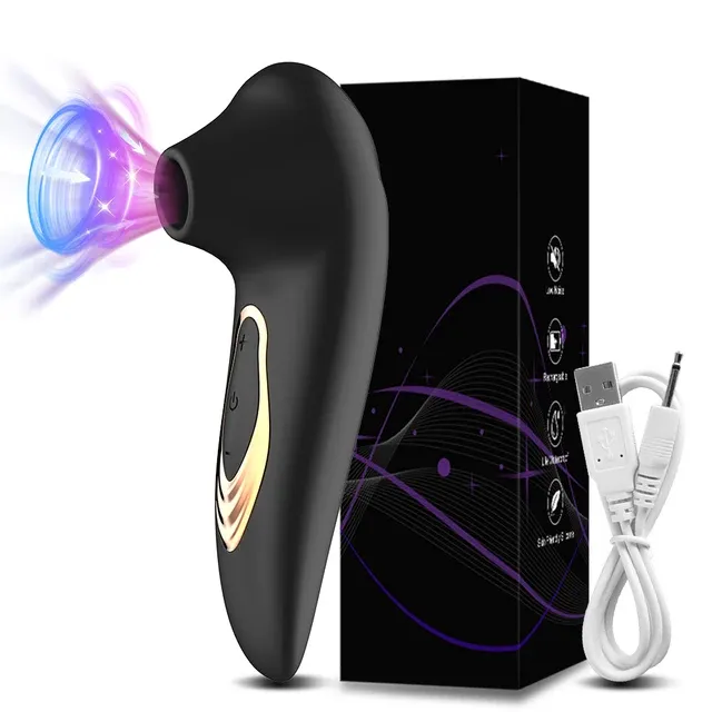 Vibromasseur clitoridien aspirateur de clitoris et de tétons silencieux étanche 10 modes de succion rechargeable USB